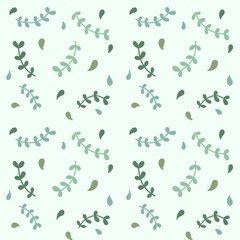 Minimal Botanical Branch Pattern in Green – Seamless Nature Design
