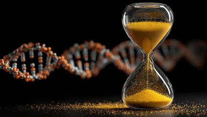 Hourglass with DNA strands (1)