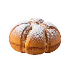 Cake is covered with powdered sugar and is shown in a centered studio shot. - high quality Cake is covered with powdered sugar and is shown in a cente