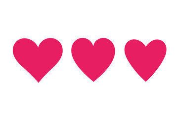 heart vector. love vector illustration. love illustration in bright red. heart vector in bright red.