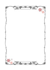 Elegant floral border design. Perfect for invitations, wedding cards, and headers.
