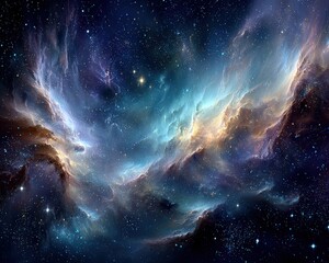 Obraz premium Colorful Nebulae In Space
