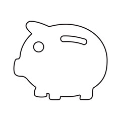 Outline Piggy Bank Concept