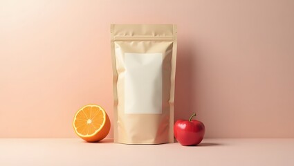 Commercial Ads: Blank Food Packaging with Aesthetic Color Background