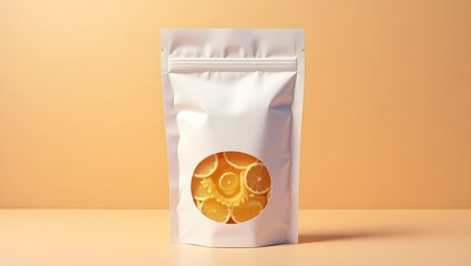 Commercial Ads: Blank Food Packaging with Aesthetic Color Background