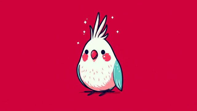 Cute cartoon bird illustration
