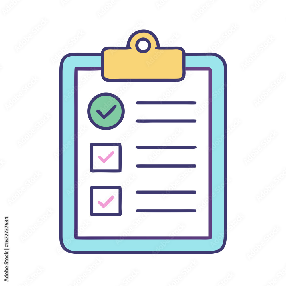 Poster checklist clipboard task management to do list planning survey form project management organization 