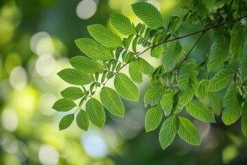 Leaves Texture Grow in Forest Show Freshness and Greenery Concept Theme.