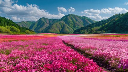 Vibrant Springtime Flower Fields