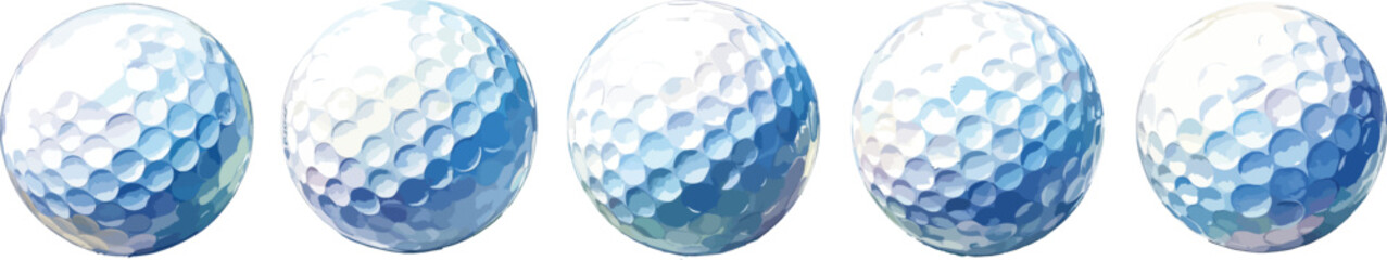 golf ball watercolor clipart 