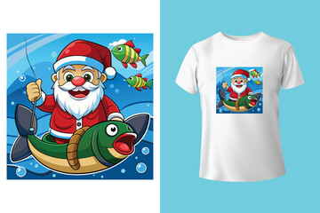 Merry and Bright Christmas typography t shirt design