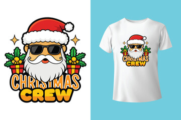 Merry and Bright Christmas typography t shirt design