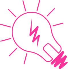 purple light blub icon with transparent background 