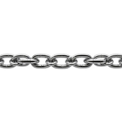 Obraz premium Close Up Of A Metallic Chain Shiny Silver Links Transparent Background Detailed Texture