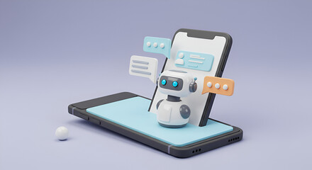 Engaging 3D Robot Assistant on Smartphone Display for Tech Innovation Era
