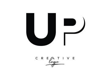 UP Creative Minimalist Negative Space Latter Logo with Modern Monogram for Branding and Business Lettermark Logo with Initial Letters Logo Design for Branding.
