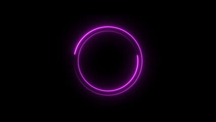 Neon blue circle frame loading icon background illustration in retro style and creating a stunning 4k illustration .	

