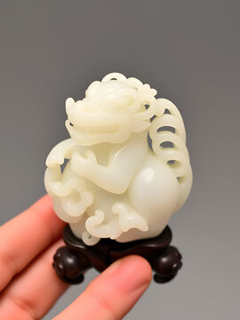 White Jade Pixiu Carving