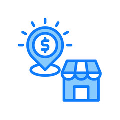 Market Position blue icon 