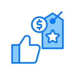 Obraz premium Brand Equity blue icon 