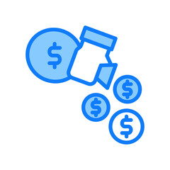 Expense blue icon 
