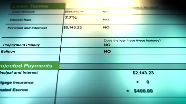 Generic Mortgage Refinance Paperwork for Residential Home.