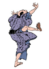 浮世絵　ビックリしている男性　その2