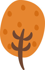 귀여운 손그림 가을 단풍나무