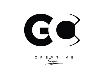 GC Creative Minimalist Negative Space Latter Logo with Modern Monogram for Branding and Business Lettermark Logo with Initial Letters Logo Design for Branding.