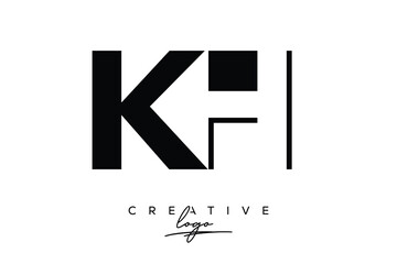 KH Creative Minimalist Negative Space Latter Logo with Modern Monogram for Branding and Business Lettermark Logo with Initial Letters Logo Design for Branding.