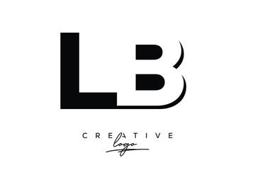Obraz premium LB Creative Minimalist Negative Space Latter Logo with Modern Monogram for Branding and Business Lettermark Logo with Initial Letters Logo Design for Branding.