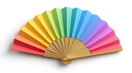Colorful folding fan