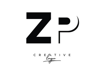 Obraz premium ZP Creative Minimalist Negative Space Latter Logo with Modern Monogram for Branding and Business Lettermark Logo with Initial Letters Logo Design for Branding.