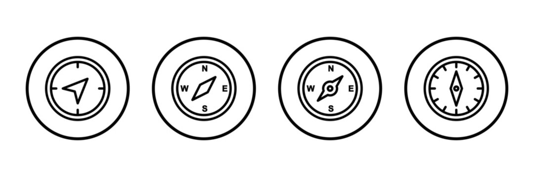 Compass icon logo design. arrow compass icon sign and symbol