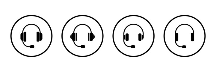 Headphone icon logo design. Headvector sign and symbol