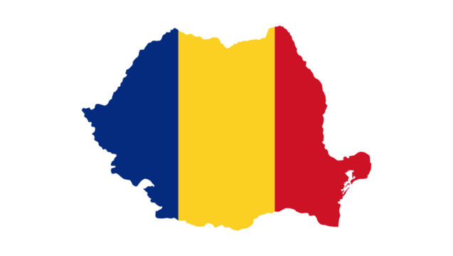 Outline Map of Romania with National Flag Colors A Symbol of Romanian Identity and Geography