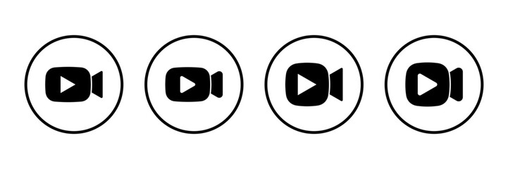 Video icon logo design. video camera sign and symbol. movie sign. cinema