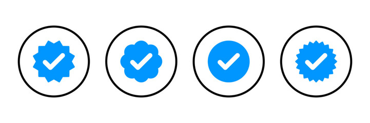 verified icon logo design. verification check mark. approved icon