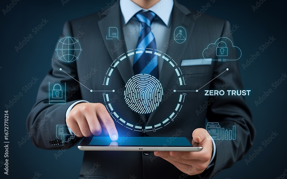 Aufkleber cybersecurity concept emphasizing secure data access and protection, illustrating the digital securi