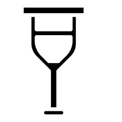 crutches glyph icon
