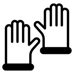 medical glove dualtone icon 