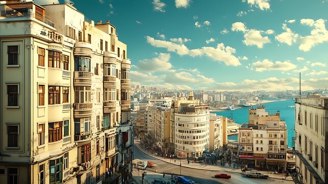 Stunning algeria capital mosque architecture with sea and city skyline image