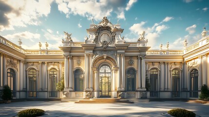 Obraz premium Stunning architectural masterpiece featuring futuristic curved walls and structures image