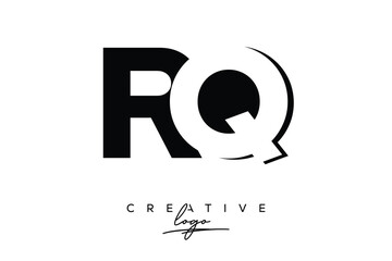 RQ Creative Minimalist Negative Space Latter Logo with Modern Monogram for Branding and Business Lettermark Logo with Initial Letters Logo Design for Branding.