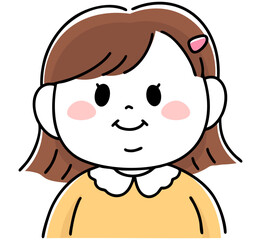 肥満体型の女の子(上半身)