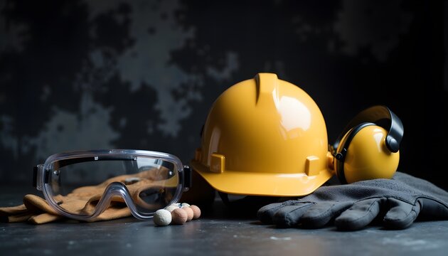 Safety Equipment for Construction and Industrial Workstation with Protective Gear