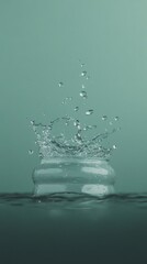 Water droplet impact, creating a crown-like splash