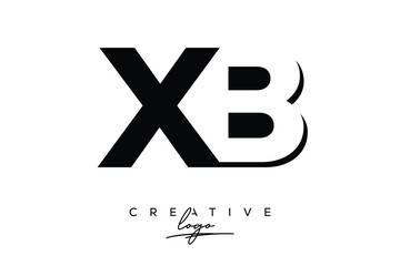 Obraz premium XB Creative Minimalist Negative Space Latter Logo with Modern Monogram for Branding and Business Lettermark Logo with Initial Letters Logo Design for Branding.