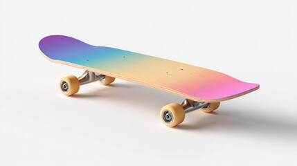 Colorful skateboard on white background (1)