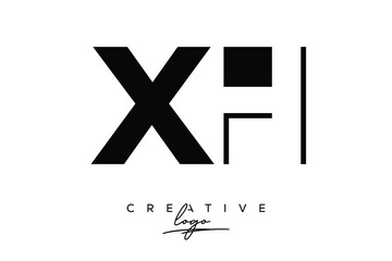 Obraz premium XH Creative Minimalist Negative Space Latter Logo with Modern Monogram for Branding and Business Lettermark Logo with Initial Letters Logo Design for Branding.